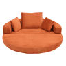 Sofá-cama dobrável 2 lugares fixa,sofá compressível de tecido,laranja