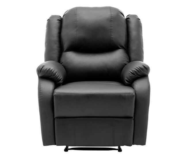 Sillón relax manual de cuero sintético pu,negro