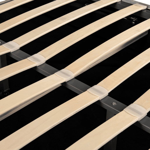 Cama de contentor em veludo com estrado de ripas + cabeceira regulável - 140x200cm - Cinzento Cama de contentor em veludo com estrado de ripas + cabeceira regulável - 140x200cm - Cinzento
