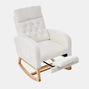 Cadeira de balanço de tecido,branco