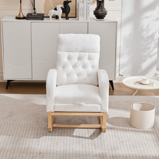 Cadeira de balanço de tecido,branco Cadeira de balanço de tecido,branco