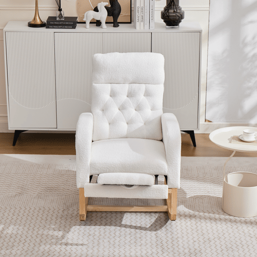 Cadeira de balanço de tecido,branco Cadeira de balanço de tecido,branco