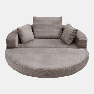 Sofá-cama dobrável 2 lugares fixa,sofá compressível de tecido,cinza