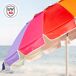 Aktive - Sombrilla de playa nylon y acero UV50 con funda Aktive - Sombrilla de playa nylon y acero UV50 con funda Multicolor