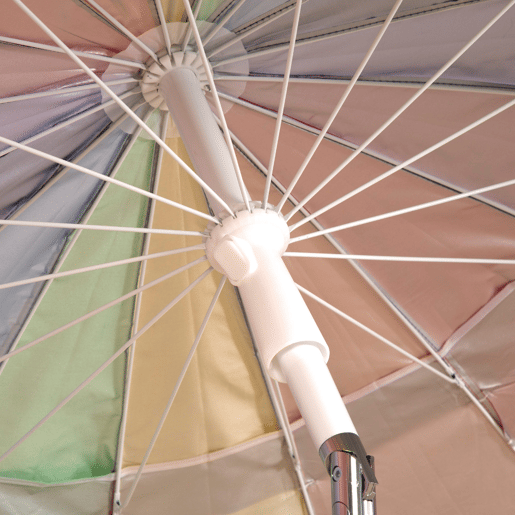 Aktive Guarda-sol de praia com 16 varetas, 200 cm, multicolorido, inclinável, proteção UV50