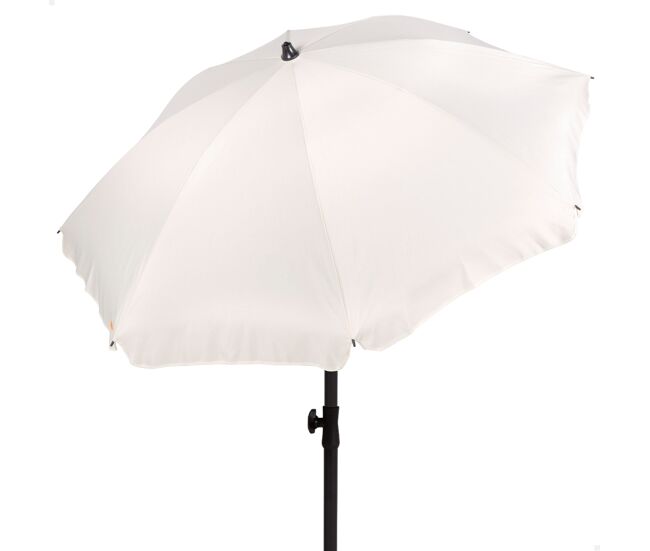 Aktive parasol 200 cm blanco crema con funda