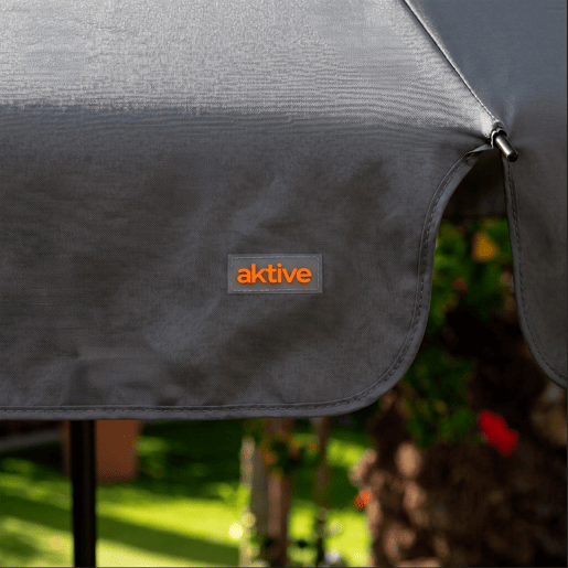 Aktive Guarda-sol cinza escuro de 200 cm com capa Aktive Guarda-sol cinza escuro de 200 cm com capa