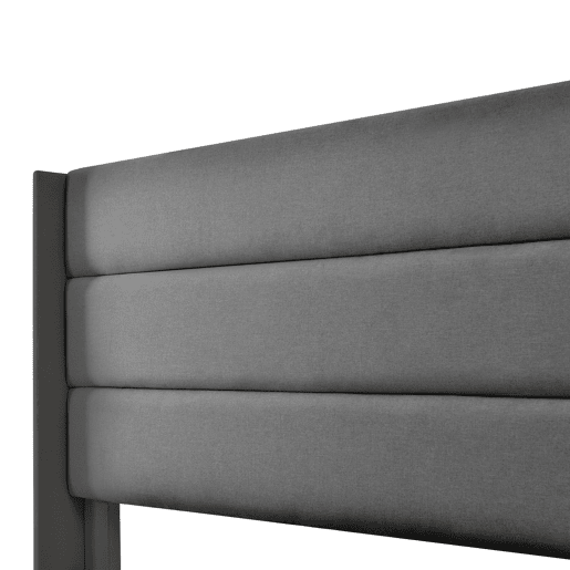 Cama para arrumação de roupa de cama 160x200 cm com estrado de ripas - Cinzento Cama para arrumação de roupa de cama 160x200 cm com estrado de ripas - Cinzento