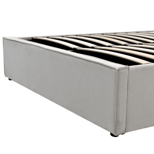 Cama de casal hidráulica 140x200 - com estrado de metal e arrumação - Cinza claro Cama de casal hidráulica 140x200 - com estrado de metal e arrumação - Cinza claro