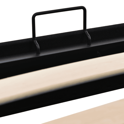Cama de casal hidráulica 140x200 - com estrado de metal e arrumação - Cinza claro Cama de casal hidráulica 140x200 - com estrado de metal e arrumação - Cinza claro