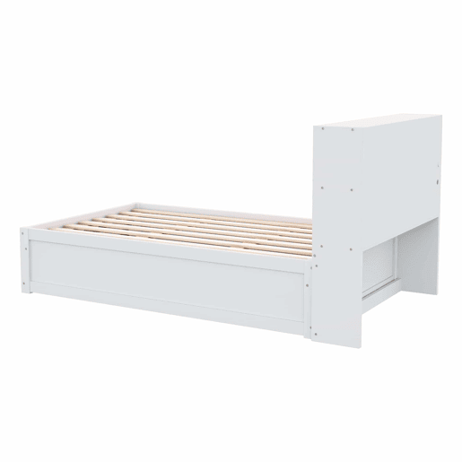 Sofá-cama 90*200 - Com várias tomadas, vários compartimentos de arrumação, faixa de luz, cama hidráulica, cama de madeira maciça, cama individual, cama multifuncional de madeira - Branco Sofá-cama 90*200 - Com várias tomadas, vários compartimentos de arrumação, faixa de luz, cama hidráulica, cama de madeira maciça, cama individual, cama multifuncional de madeira - Branco