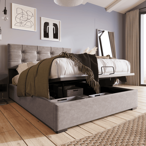 Cama individual 90x200 cm - Cabeceira ajustável, cama com estrado de metal, veludo, estrutura moderna com arrumação - Cinza claro Cama individual 90x200 cm - Cabeceira ajustável, cama com estrado de metal, veludo, estrutura moderna com arrumação - Cinza claro