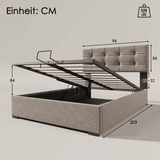 Cama individual 90x200 cm - Cabeceira ajustável, cama com estrado de metal, veludo, estrutura moderna com arrumação - Cinza claro Cama individual 90x200 cm - Cabeceira ajustável, cama com estrado de metal, veludo, estrutura moderna com arrumação - Cinza claro