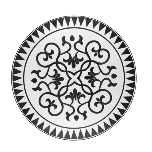 Well Home Mesa de Jardim Redonda em Mosaico Cerâmico LOUIS Ø60x71cm com Tampo Decorativo e Estrutura Metálica Preta Well Home Mesa de Jardim Redonda em Mosaico Cerâmico LOUIS Ø60x71cm com Tampo Decorativo e Estrutura Metálica Preta