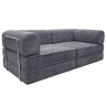 Sofá-cama dobrável Nest de 2 lugares, para sala de estar, veludo cotelê cinza escuro, 182 cm