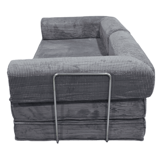Sofá-cama dobrável Nest de 2 lugares, para sala de estar, veludo cotelê cinza escuro, 182 cm