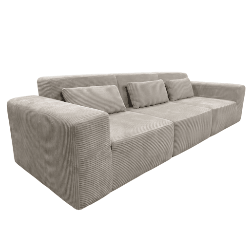 Sofá modular Horizon, 3 lugares, para sala de estar e sala de jantar, bege, 307 cm Sofá modular Horizon, 3 lugares, para sala de estar e sala de jantar, bege, 307 cm