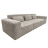 Sofá modular Horizon, 3 lugares, para sala de estar e sala de jantar, bege, 307 cm