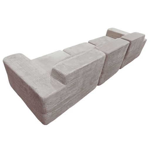 Sofá modular Horizon, 3 lugares, para sala de estar e sala de jantar, bege, 307 cm Sofá modular Horizon, 3 lugares, para sala de estar e sala de jantar, bege, 307 cm