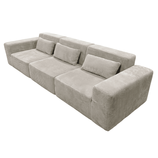 Sofá modular Horizon, 3 lugares, para sala de estar e sala de jantar, bege, 307 cm Sofá modular Horizon, 3 lugares, para sala de estar e sala de jantar, bege, 307 cm