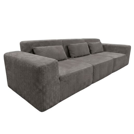 Sofá modular Horizon, 3 lugares, para sala de estar e sala de jantar, cinza escuro, 307 cm Sofá modular Horizon, 3 lugares, para sala de estar e sala de jantar, cinza escuro, 307 cm