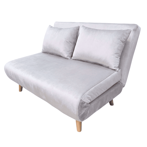 Sofá-cama Nordic Duo de 2 lugares, estilo futon, abertura click-clack, cinza claro, 118 cm Sofá-cama Nordic Duo de 2 lugares, estilo futon, abertura click-clack, cinza claro, 118 cm