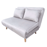 Sofá-cama Nordic Duo de 2 lugares, estilo futon, abertura click-clack, cinza claro, 118 cm