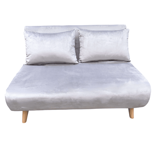 Sofá-cama Nordic Duo de 2 lugares, estilo futon, abertura click-clack, cinza claro, 118 cm Sofá-cama Nordic Duo de 2 lugares, estilo futon, abertura click-clack, cinza claro, 118 cm