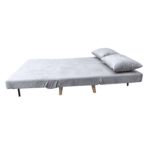 Sofá-cama Nordic Duo de 2 lugares, estilo futon, abertura click-clack, cinza claro, 118 cm Sofá-cama Nordic Duo de 2 lugares, estilo futon, abertura click-clack, cinza claro, 118 cm