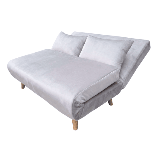 Sofá-cama Nordic Duo de 2 lugares, estilo futon, abertura click-clack, cinza claro, 118 cm Sofá-cama Nordic Duo de 2 lugares, estilo futon, abertura click-clack, cinza claro, 118 cm