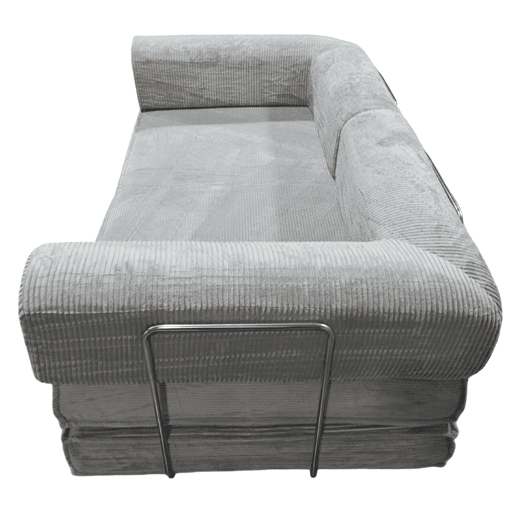 Sofá-cama dobrável Nest de 2 lugares, veludo cotelê cinza claro, 182 cm