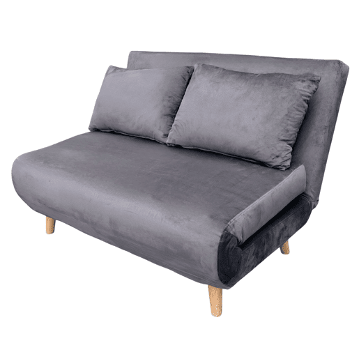 Sofá-cama Nordic Duo de 2 lugares, estilo futon, abertura click-clack, cinza escuro, 118 cm Sofá-cama Nordic Duo de 2 lugares, estilo futon, abertura click-clack, cinza escuro, 118 cm