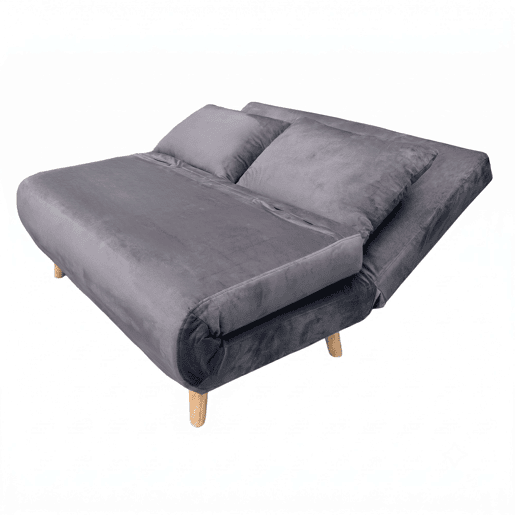Sofá-cama Nordic Duo de 2 lugares, estilo futon, abertura click-clack, cinza escuro, 118 cm Sofá-cama Nordic Duo de 2 lugares, estilo futon, abertura click-clack, cinza escuro, 118 cm