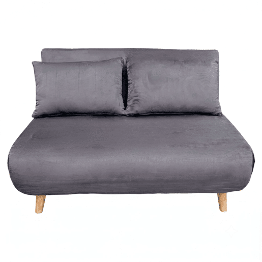 Sofá-cama Nordic Duo de 2 lugares, estilo futon, abertura click-clack, cinza escuro, 118 cm Sofá-cama Nordic Duo de 2 lugares, estilo futon, abertura click-clack, cinza escuro, 118 cm
