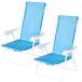 Aktive - Pack 2 sillas playa plegables respaldo fijo con mochila Aktive - Pack 2 sillas playa plegables respaldo fijo con mochila Azul