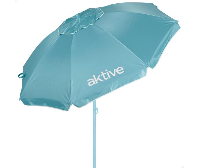 Aktive sombrilla de playa inclinable con protección uv50 d220 cm