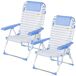 Aktive -Pack 2 sillas playa plegable aluminio 5 posiciones Aktive -Pack 2 sillas playa plegable aluminio 5 posiciones Azul Claro