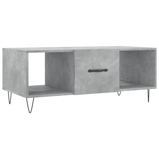 Mesa de Centro, Mesa baixa, 102x50x40 cm madeira processada cinza cimento Mesa de Centro, Mesa baixa, 102x50x40 cm madeira processada cinza cimento