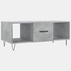 Mesa de Centro, Mesa baixa, 102x50x40 cm madeira processada cinza cimento