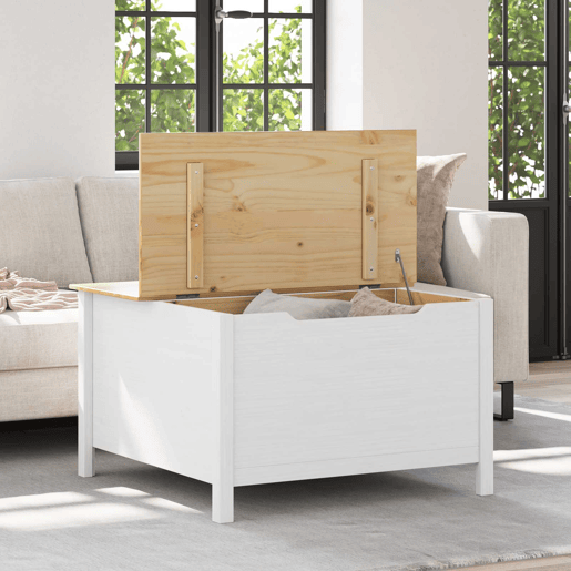 Mesa de Centro, Mesa baixa, HILL Branco e Marrom Mel 79.5 x 79.5 x 49 cm