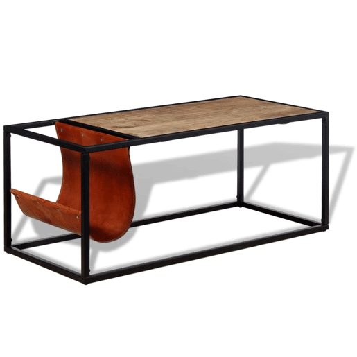 Mesa de Centro, Mesa baixa, c suporte de revistas pele genuĂna 110x50x45 cm Mesa de Centro, Mesa baixa, c suporte de revistas pele genuĂna 110x50x45 cm