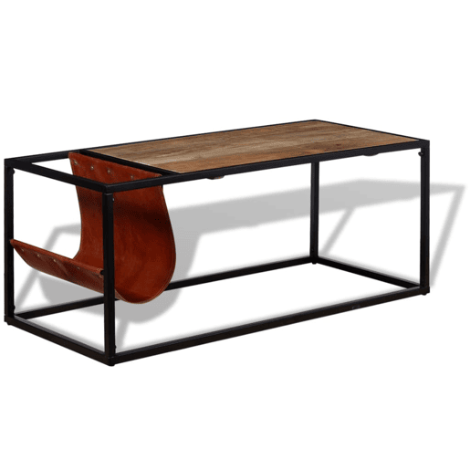 Mesa de Centro, Mesa baixa, c suporte de revistas pele genuĂna 110x50x45 cm Mesa de Centro, Mesa baixa, c suporte de revistas pele genuĂna 110x50x45 cm