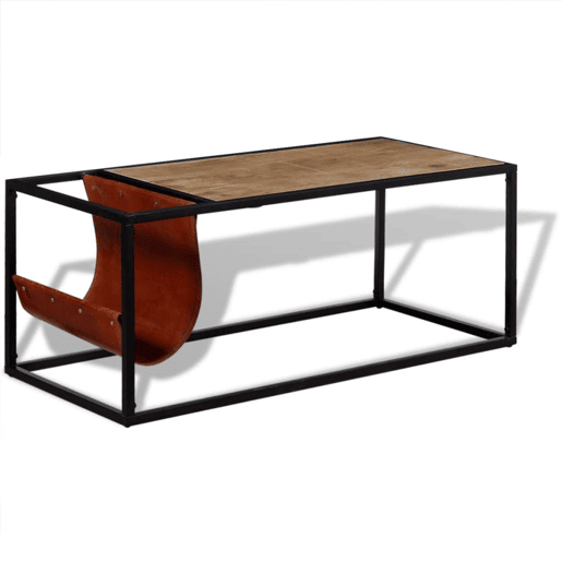 Mesa de Centro, Mesa baixa, c suporte de revistas pele genuĂna 110x50x45 cm Mesa de Centro, Mesa baixa, c suporte de revistas pele genuĂna 110x50x45 cm