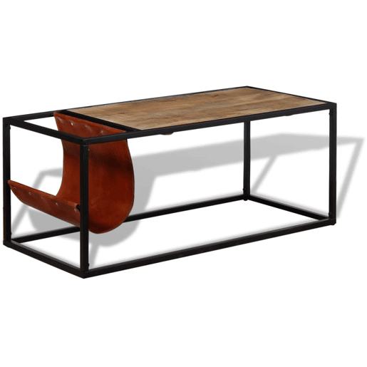 Mesa de Centro, Mesa baixa, c suporte de revistas pele genuĂna 110x50x45 cm Mesa de Centro, Mesa baixa, c suporte de revistas pele genuĂna 110x50x45 cm