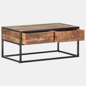 Mesa de Centro, Mesa baixa, 90x50x40 cm madeira de acácia áspera
