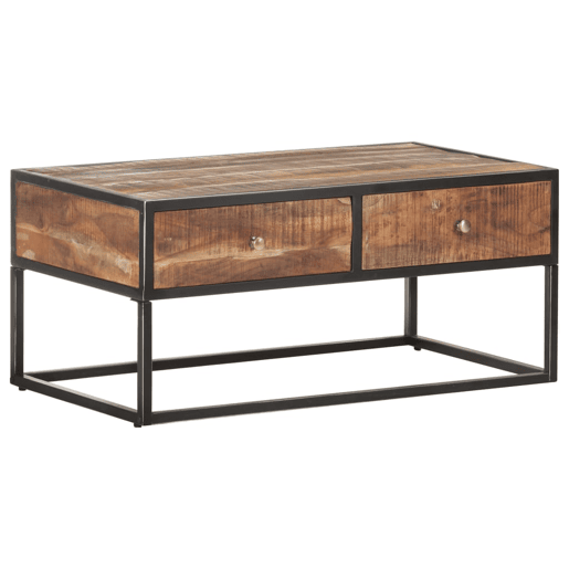 Mesa de Centro, Mesa baixa, 90x50x40 cm madeira de acácia áspera Mesa de Centro, Mesa baixa, 90x50x40 cm madeira de acácia áspera