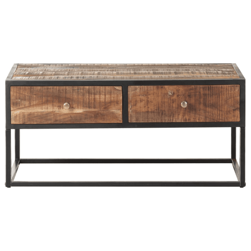 Mesa de Centro, Mesa baixa, 90x50x40 cm madeira de acácia áspera Mesa de Centro, Mesa baixa, 90x50x40 cm madeira de acácia áspera