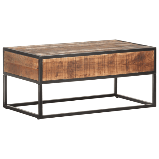 Mesa de Centro, Mesa baixa, 90x50x40 cm madeira de acácia áspera Mesa de Centro, Mesa baixa, 90x50x40 cm madeira de acácia áspera