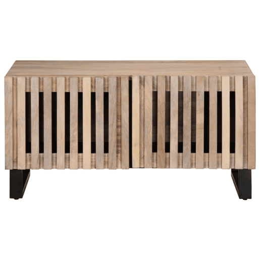Mesa de Centro, Mesa baixa, 80x51x40 cm madeira de mangueira maciça branco Mesa de Centro, Mesa baixa, 80x51x40 cm madeira de mangueira maciça branco