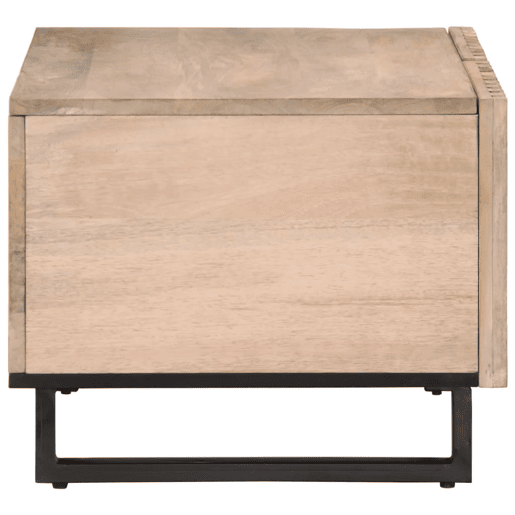Mesa de Centro, Mesa baixa, 80x51x40 cm madeira de mangueira maciça branco Mesa de Centro, Mesa baixa, 80x51x40 cm madeira de mangueira maciça branco